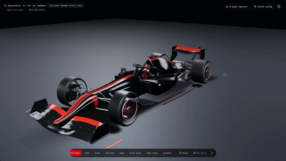 돌려보는 F1 레이싱카 실제 결과 화면