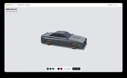 돌려보는 3D 스포츠 세단 만들기 실제 결과 화면